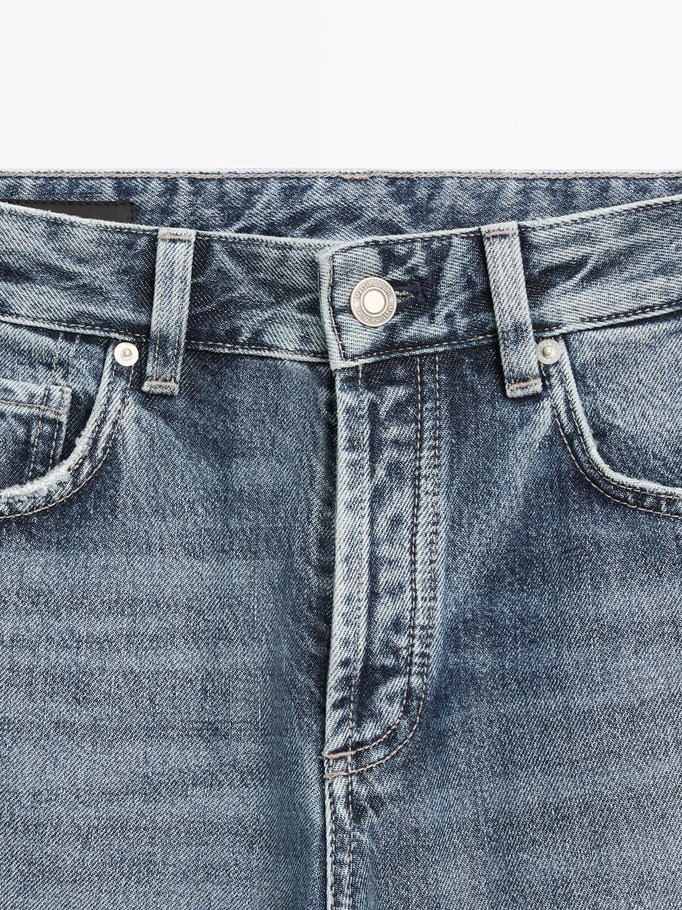 Mid-rise wide-leg jeans